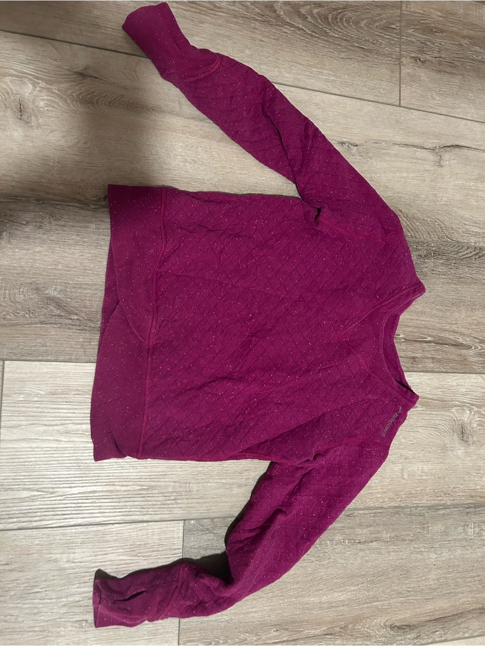 Brooks Sparkle Quilted Crewneck Sweatshirt - Magenta